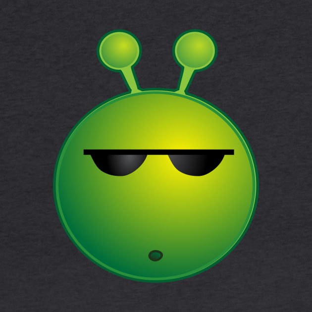 Thug Alien Monster ET Extraterrestrial Martian Green Man Emoji for Women, Men and Kids 10 by PatrioTEEism